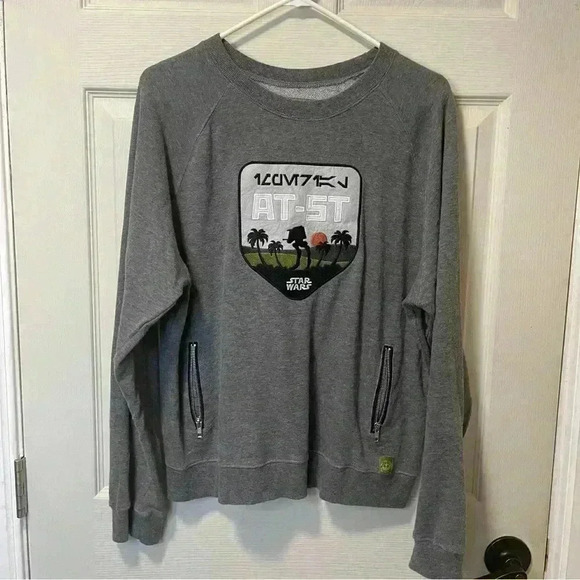Star Wars Women's Disney Imperial AT-St Patch Slim Fit Sweatshirt Sz 2XL - Picture 1 of 8